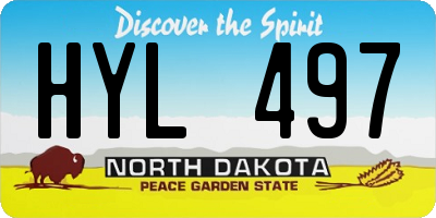 ND license plate HYL497
