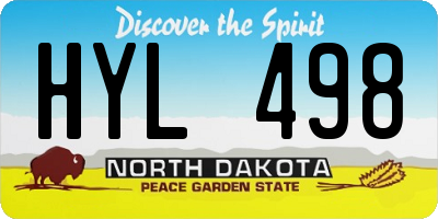 ND license plate HYL498