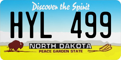ND license plate HYL499