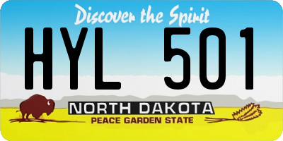ND license plate HYL501