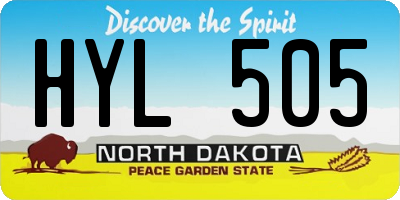 ND license plate HYL505