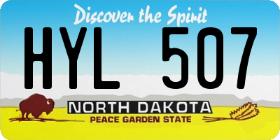 ND license plate HYL507