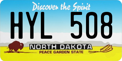 ND license plate HYL508