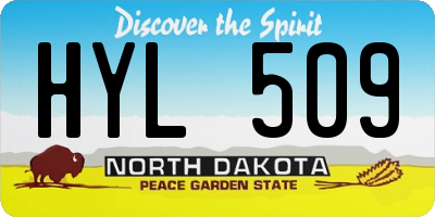 ND license plate HYL509