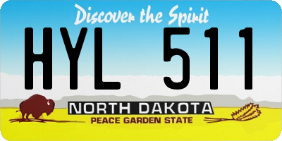 ND license plate HYL511