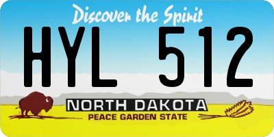 ND license plate HYL512