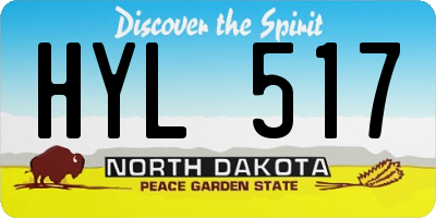 ND license plate HYL517