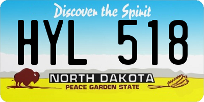ND license plate HYL518