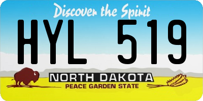 ND license plate HYL519