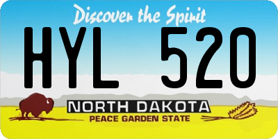 ND license plate HYL520