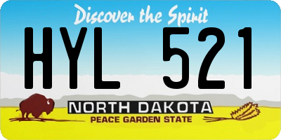 ND license plate HYL521