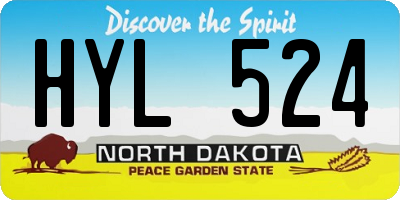 ND license plate HYL524