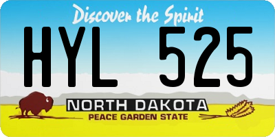 ND license plate HYL525