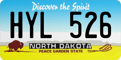 ND license plate HYL526