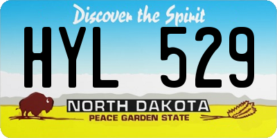 ND license plate HYL529