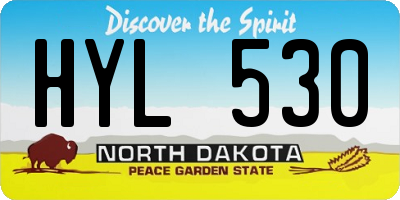 ND license plate HYL530