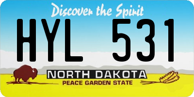 ND license plate HYL531
