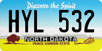 ND license plate HYL532