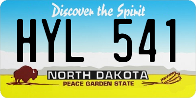 ND license plate HYL541