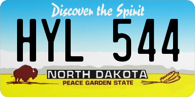 ND license plate HYL544