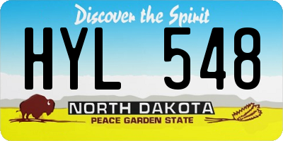 ND license plate HYL548