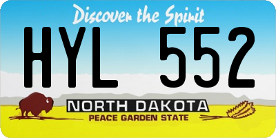 ND license plate HYL552