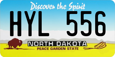 ND license plate HYL556