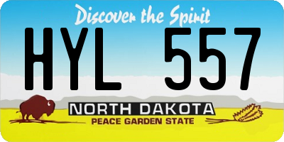 ND license plate HYL557