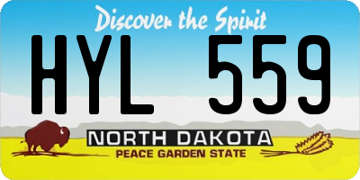 ND license plate HYL559