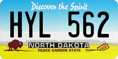 ND license plate HYL562