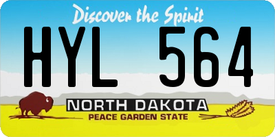 ND license plate HYL564