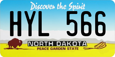 ND license plate HYL566