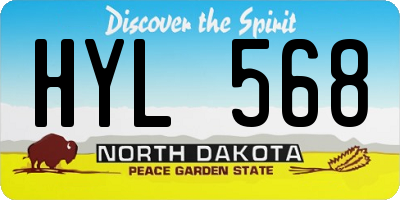 ND license plate HYL568