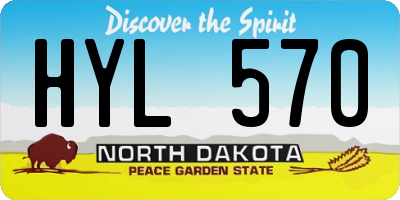 ND license plate HYL570