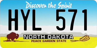 ND license plate HYL571