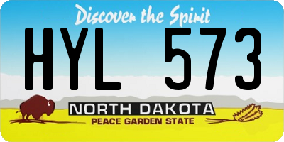 ND license plate HYL573