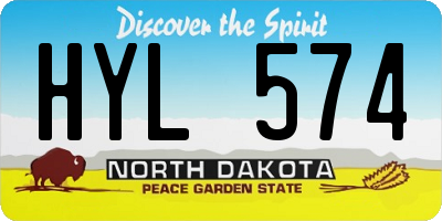 ND license plate HYL574