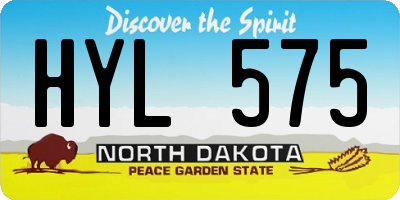 ND license plate HYL575