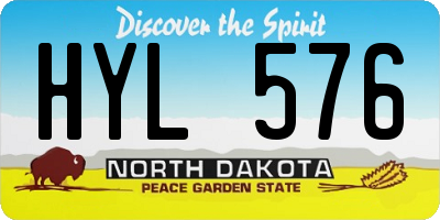 ND license plate HYL576