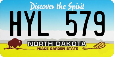ND license plate HYL579
