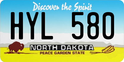 ND license plate HYL580