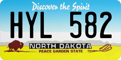 ND license plate HYL582