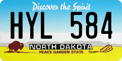ND license plate HYL584