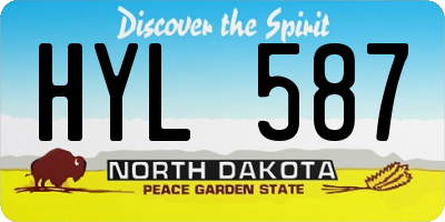 ND license plate HYL587