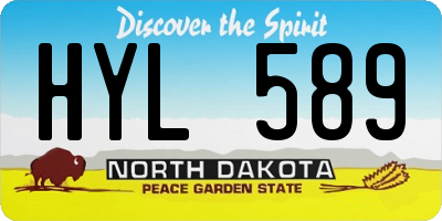ND license plate HYL589