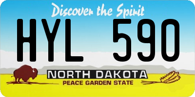 ND license plate HYL590