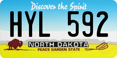 ND license plate HYL592