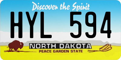 ND license plate HYL594