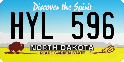 ND license plate HYL596