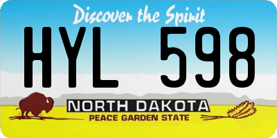 ND license plate HYL598